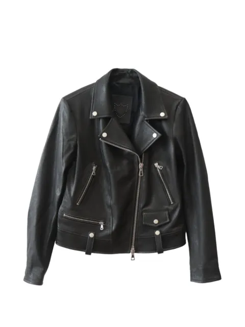 Htc Los Angeles New Celina leather biker jacket Black 25WHTGI003