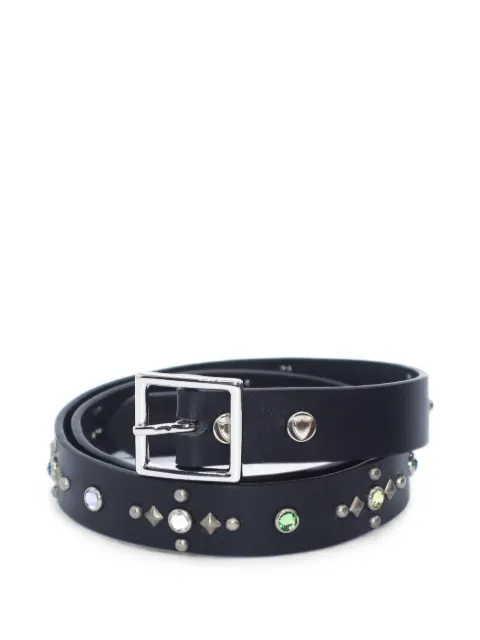 Htc Los Angeles Doheny stud-embellished leather belt Black 26SHTCI021