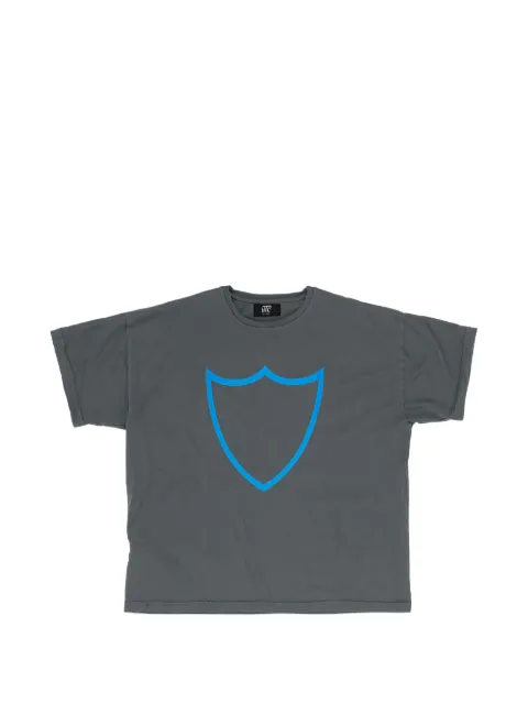Htc Los Angeles shield-print boxy T-shirt Grey 25SHTTS005