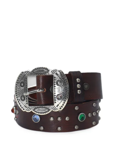 Htc Los Angeles Backdoor stud-embellished belt Brown 25WHTCI042