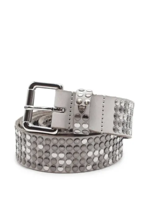 Htc Los Angeles stud-embellished leather belt Grey 25SHTCI040