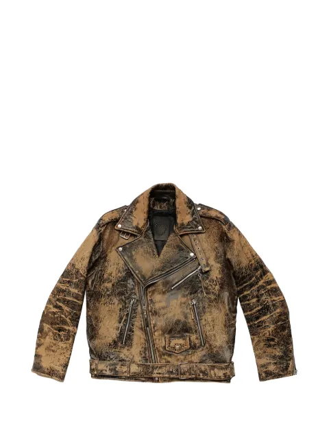 Htc Los Angeles Wilshire leather jacket Brown 23WHTGI006
