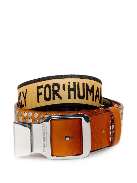 Htc Los Angeles studded panelled belt Brown 22SHTCI016