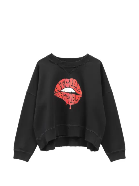 Htc Los Angeles lips-print studded sweater Black 26SNCMG010