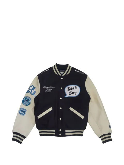 Htc Los Angeles embroidered-patch varsity jacket Blue 23WHTGI001