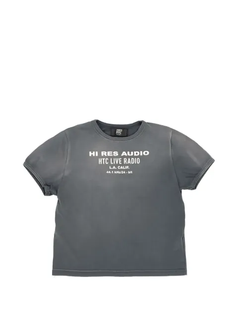 Htc Los Angeles garment-dyed logo-print T-shirt Grey 25SHTTS011