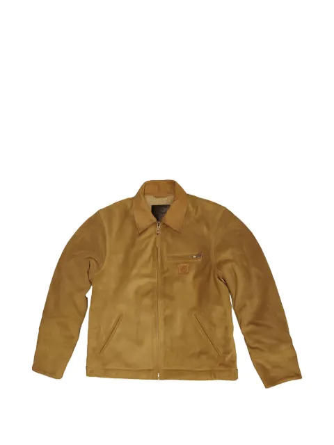 Htc Los Angeles Terry logo-patch suede jacket Neutrals 24WHTGI010
