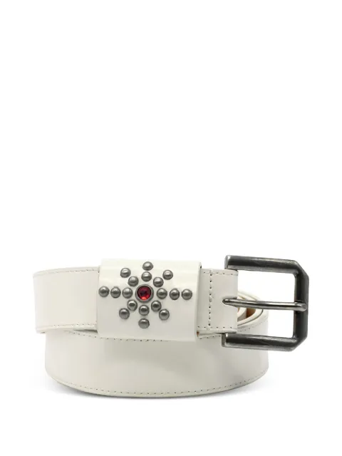 Htc Los Angeles studded leather belt Neutrals 23WHTCI031