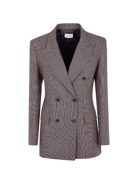 P.A.R.O.S.H. check-pattern double-breasted blazer Neutrals D420436RILEY