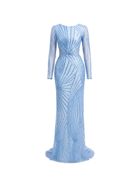 Gemy Maalouf beaded sequin-embellished dress Blue EDPF231840LD