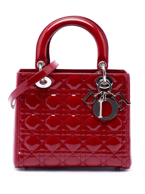 Christian Dior Pre-Owned 2011 Medium Patent Cannage Lady Dior satchel Red XXG90UCZWRQNDV2V