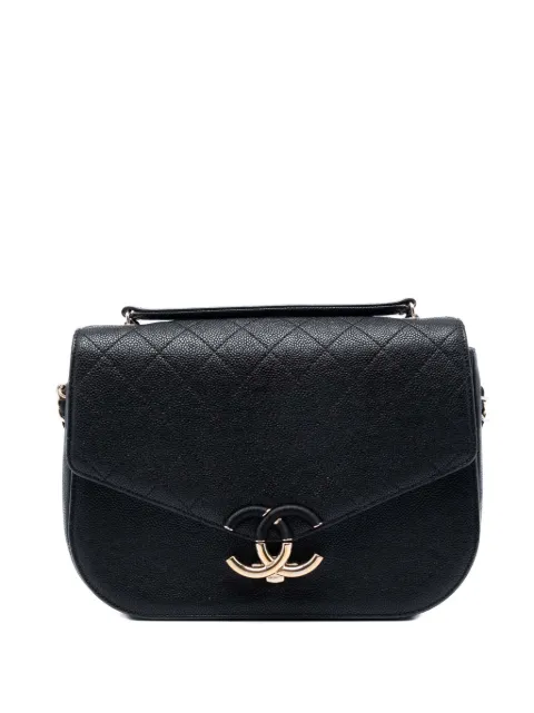 CHANEL Pre-Owned 2016-2017 Paris Cuba Medium Quilted Caviar Thread Around Flap crossbody bag Black WM7V57EKNYU7EJ69
