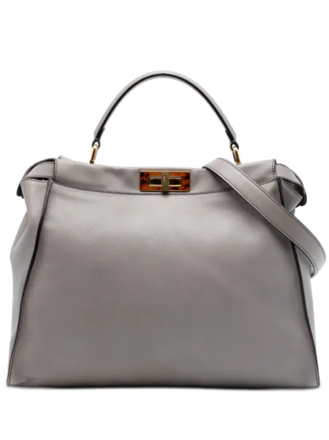 Fendi Pre-Owned 2000-2010 Large Calfskin Peekaboo Iconic satchel Grey JXCJEXGW51RUIC5R