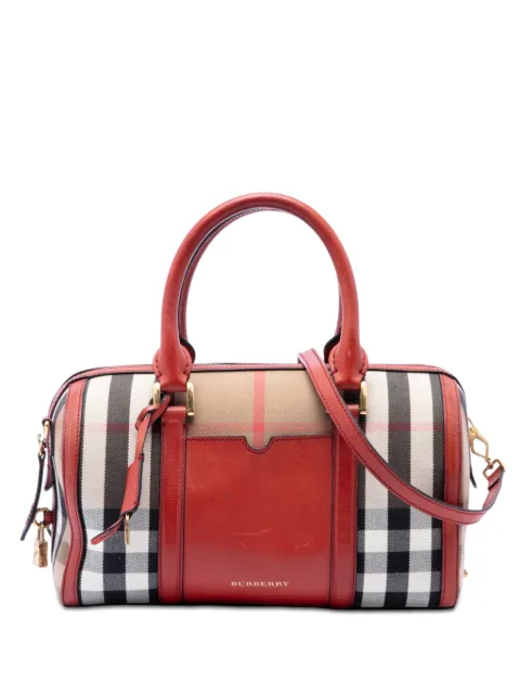 Burberry Pre-Owned 2000-2017 Medium House Check Canvas Sartorial Alchester satchel Brown T4APOCOTM5JG6ED7