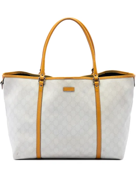 Gucci Pre-Owned 2016-2026 Large GG Supreme Joy tote bag White CQZGHWC68MYL493K