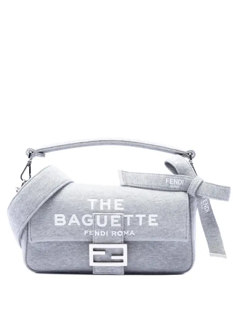 Fendi Pre-Owned 2010-2026 Marc Jacobs Medium Jersey Logo Baguette satchel Grey A9NDOLHXGRB6OFWW