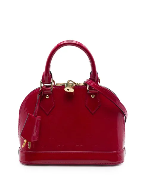 Louis Vuitton Pre-Owned 2014 Monogram Vernis Alma BB satchel Red 393PK10B4X8HRZWG