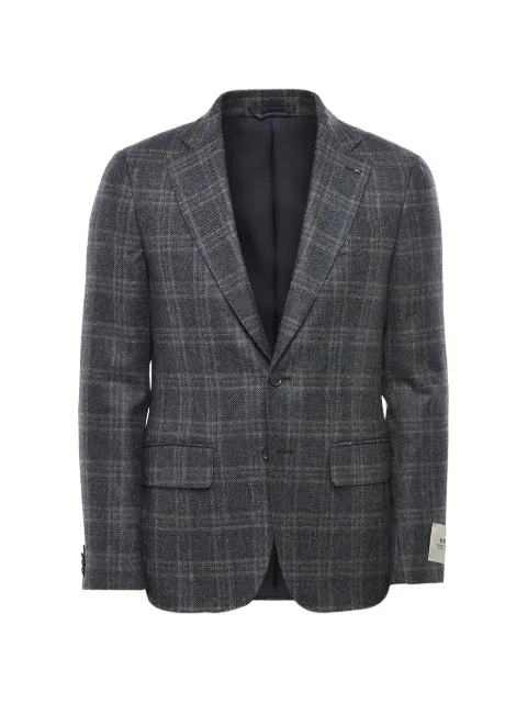 Corneliani tartan single-breasted blazer Blue 26XZ232666317003