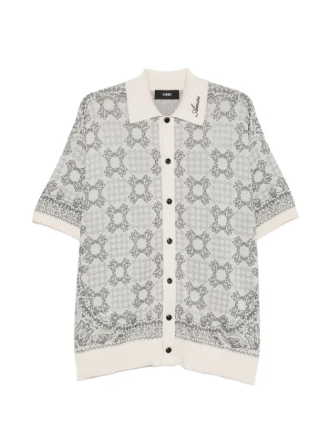 AMIRI MA Quad Check short-sleeve shirt Neutrals AMTOKN1120