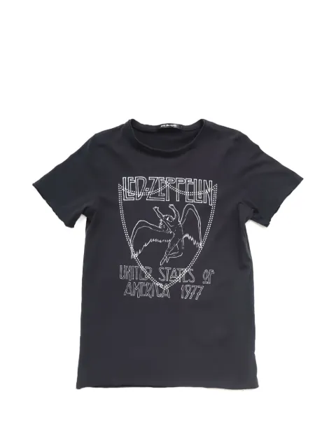 Htc Los Angeles Zeppelin Lux studded graphic-print T-shirt Black 24WHTTS132
