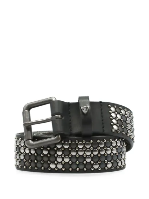 Htc Los Angeles Nest studded leather belt Black 18SHTCI045