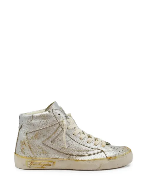 Htc Los Angeles Vipers distressed high-top sneakers Silver 25SHTSC028