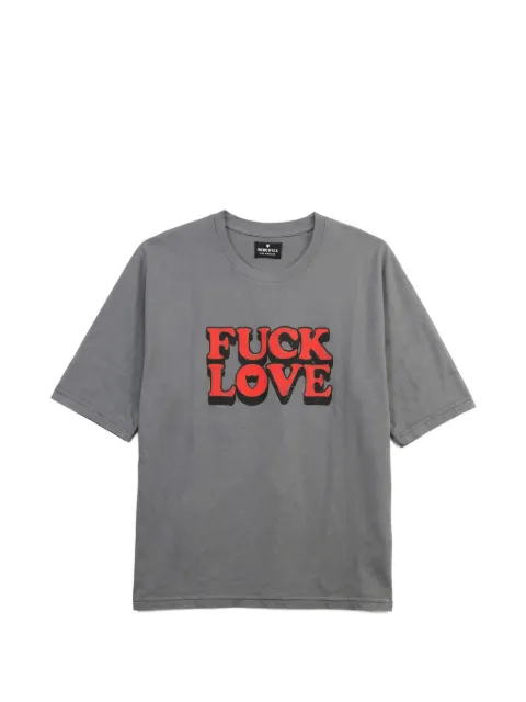 Htc Los Angeles FUCK LOVE logo-print oversized T-shirt Grey 26WFHTS001