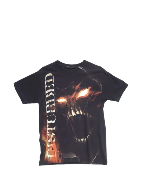 Htc Los Angeles studded graphic-print T-shirt Black 24WHTTS130