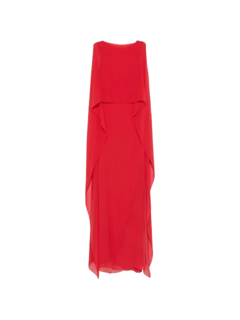 Cortana Galea cape-style draped maxi dress Red A3865