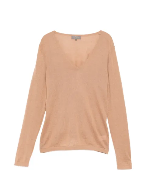 N.Peal Imogen V-neck top Neutrals NPW000808RS