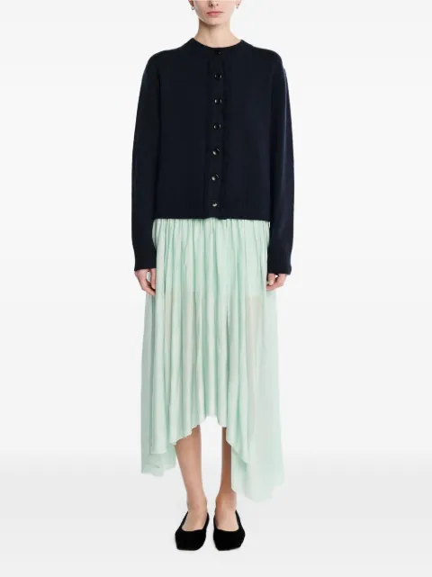 Maria McManus ladder-stitch fringe-detail cardigan Blue KN00411RYCNVY
