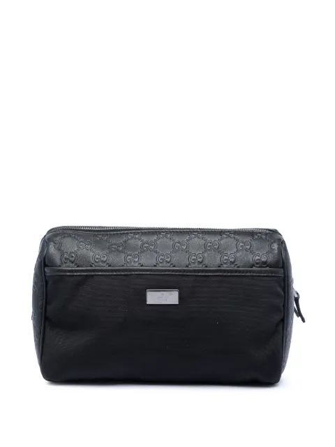 Gucci Pre-Owned 2000-2015 Guccissima Trimmed Nylon clutch bag Black UP8B9577ILY8FUQ4