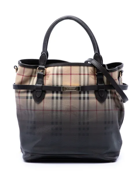 Burberry Pre-Owned 2000-2017 Haymarket Check Ombre Coated Canvas Liberton satchel Neutrals UKGRKNKIQF6Y0VLC