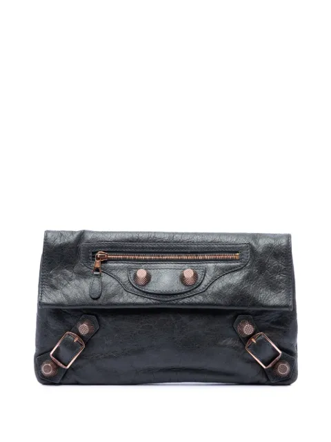Balenciaga Pre-Owned 2005-2026 Lambskin Motocross Giant 21 Envelope clutch bag Blue G4FADHJG3NHW6A91
