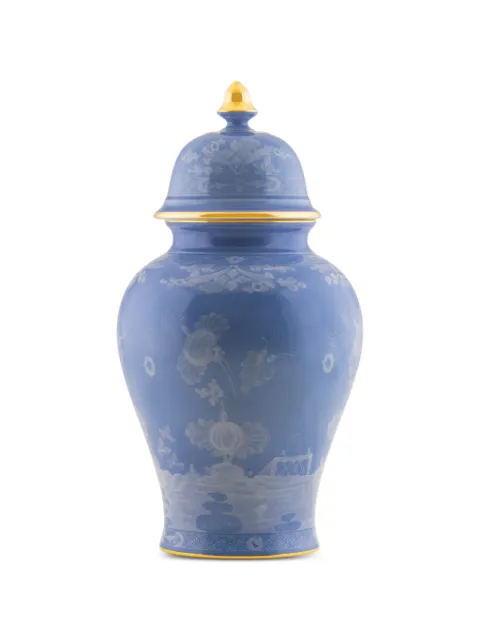 GINORI 1735 Pervinca Oriente Italiano floral-print vase Blue 016RG02FA5356010380G00124400