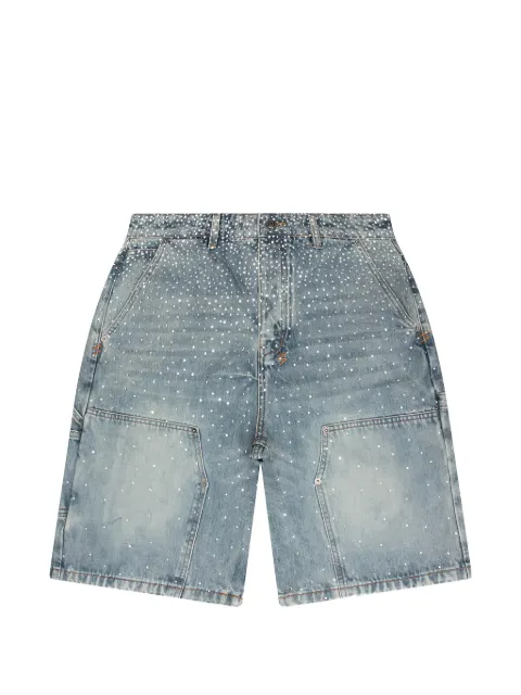 Ksubi Maxx Operator crystal-embellished shorts Blue MPF26WA024098