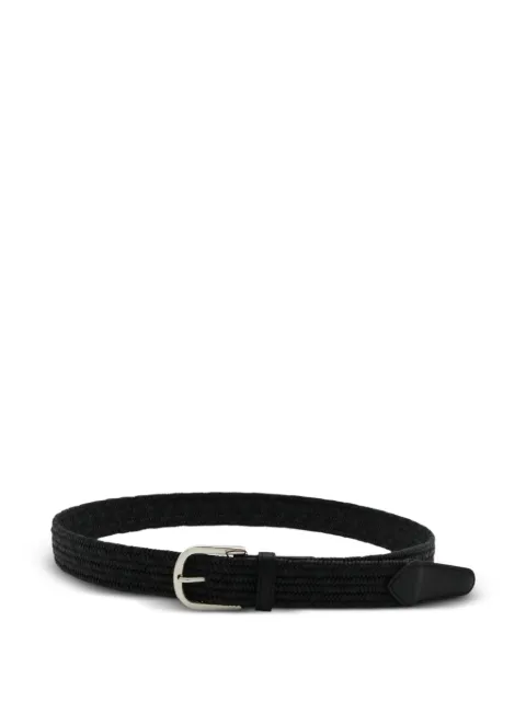 Canali woven leather belt Black 50CKA00532