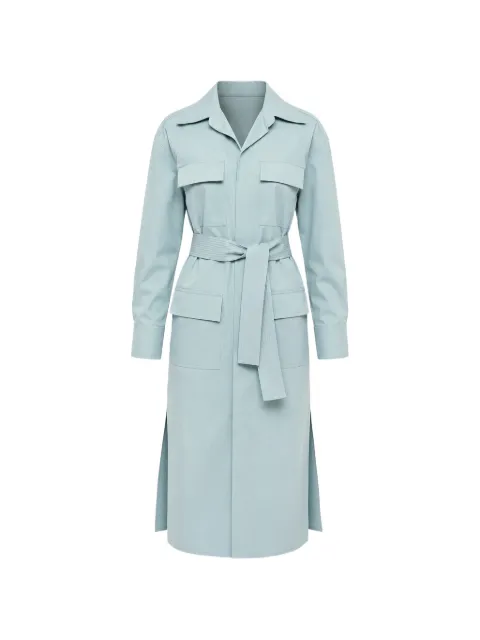 SUPER BLOND belted utility shirt midi dress Blue ABITOSAZZURRO
