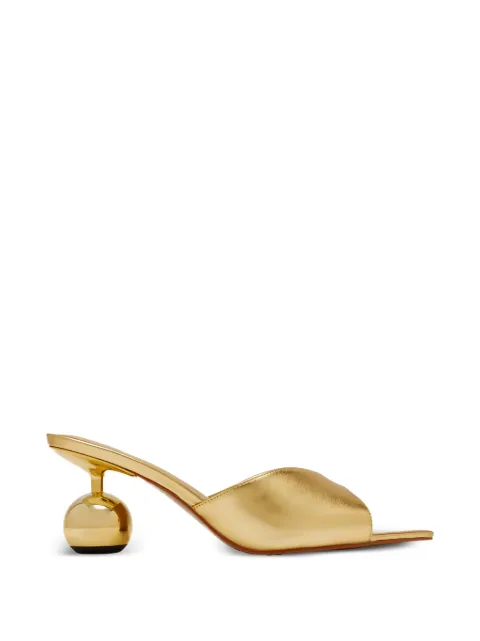 JW Pei Ellie spherical-heel pointed-toe mules Gold 1SDS788