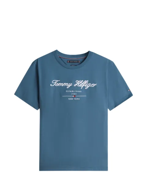 Tommy Hilfiger logo-embroidered T-shirt Blue MW0MW33691