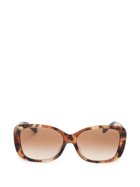 Coach tortoiseshell-effect rectangle-frame sunglasses Brown HC8286F