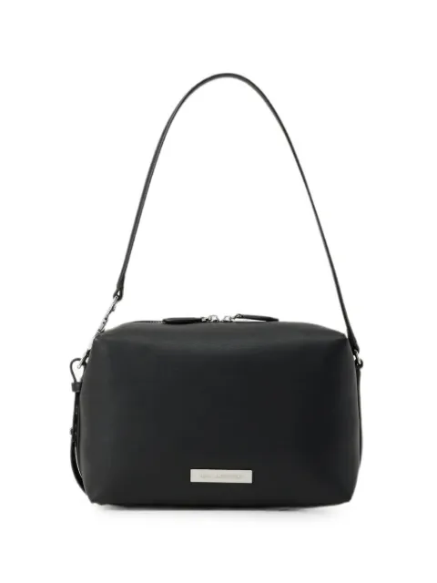 Karl Lagerfeld grained-texture logo-plaque tote bag Black B2W30062999