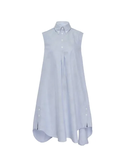 Thom Browne sleeveless oversized shirt midi dress Blue FDS970AF031300480