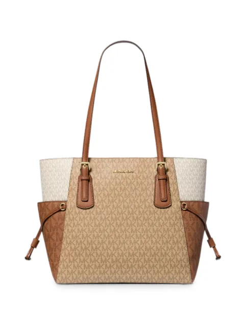 Michael Kors large monogram color-block tote bag Neutrals 35S5GV6T7B