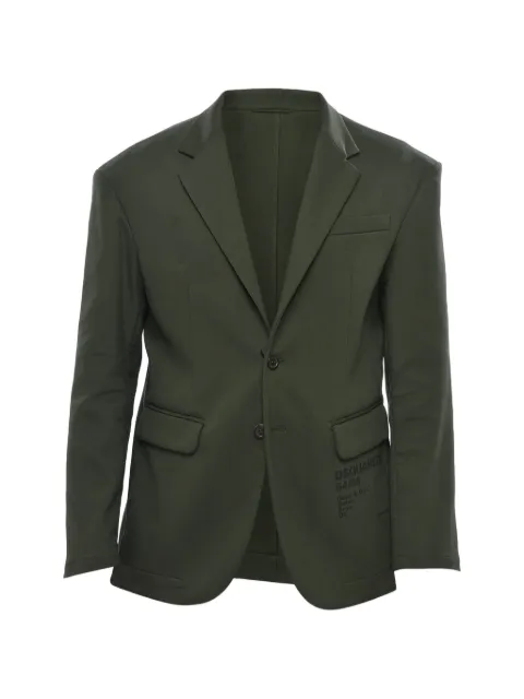 DSQUARED2 single-breasted logo-print blazer Green S74BN1252S53603