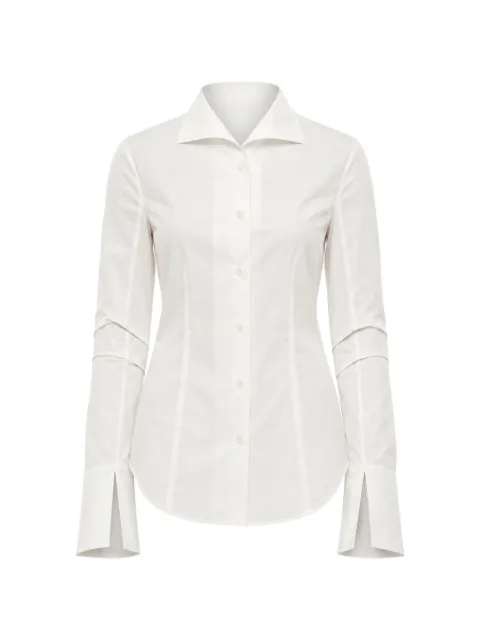 1989 STUDIO slim-fit cotton shirt White S03WFC003FAB003