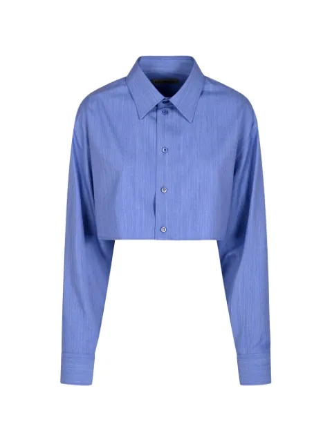 Balenciaga cropped long-sleeve shirt Blue 872327TUT30