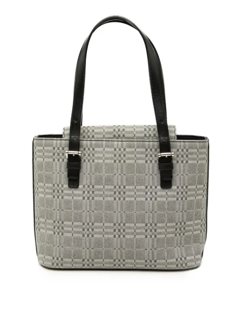 Burberry Pre-Owned 2000-2017 Tonal Check Canvas tote bag Grey FAV63Y0W9VG0VPH3