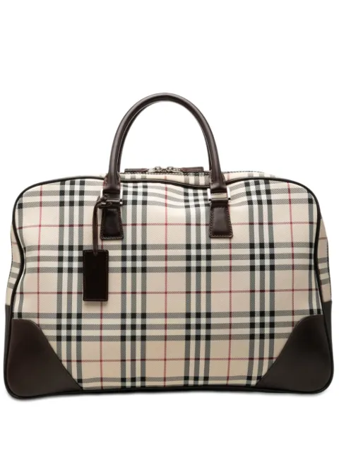 Burberry Pre-Owned 2000-2017 House Check Canvas travel bag Neutrals 93CP2REG07QHX8P7