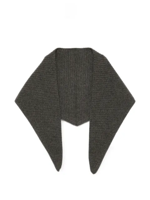N.Peal ribbed triangle scarf Grey NPA111287